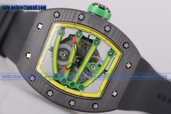 Richard Mille RM 59-01 Watch PVD Black Bezel Black Rubber 1:1 Replica - Click Image to Close